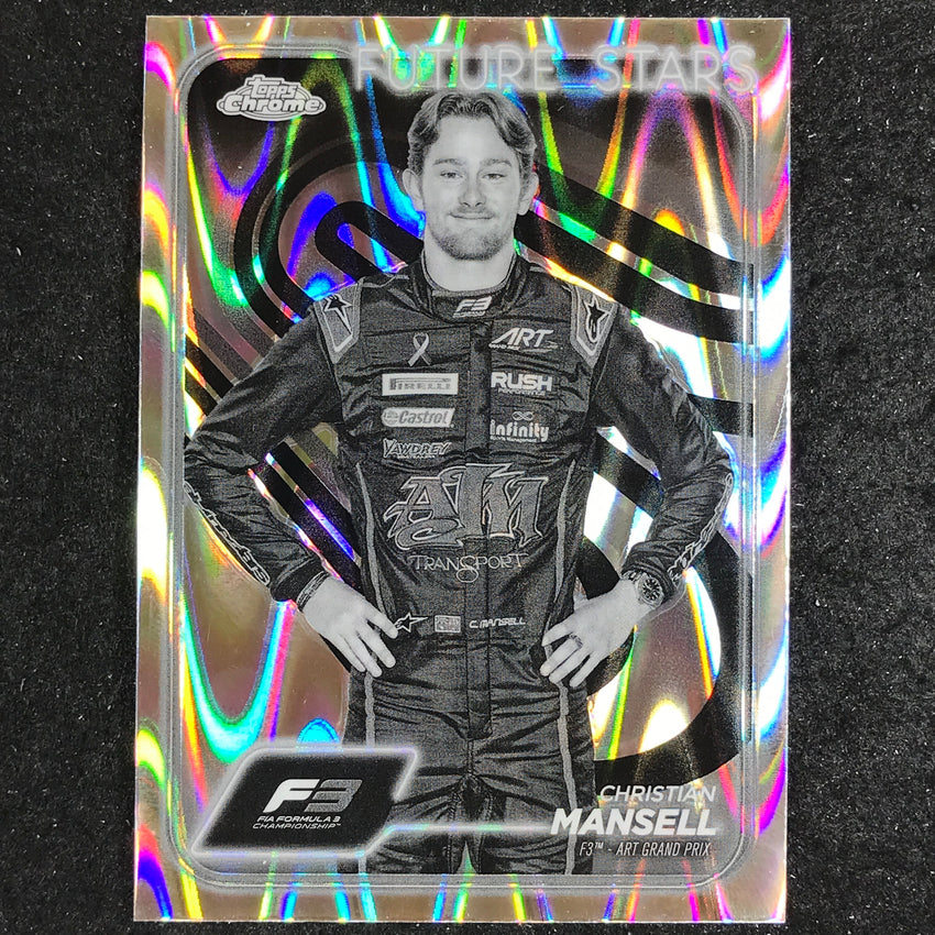2024 Topps Chrome Formula 1 CHRISTIAN MANSELL Black White RayWave #64