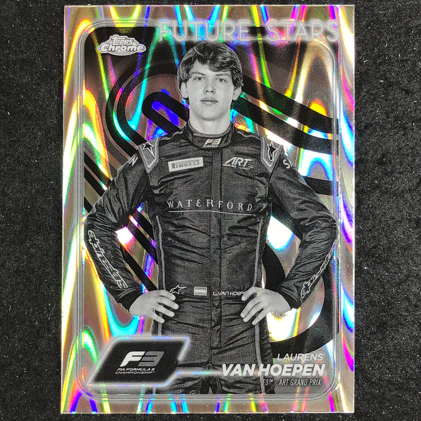 2024 Topps Chrome Formula 1 LAURENS VAN HOEPEN Black White RayWave #65