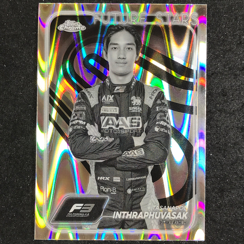 2024 Topps Chrome Formula 1 TASANAPOL INTHRAPHUVASAK Black White RayWave #67