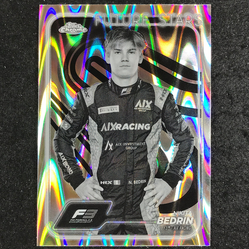 2024 Topps Chrome Formula 1 NIKITA BEDRIN Black White RayWave #68