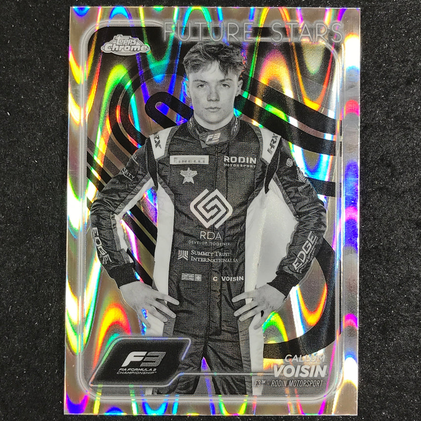 2024 Topps Chrome Formula 1 CALLUM VOISIN Black White RayWave #70