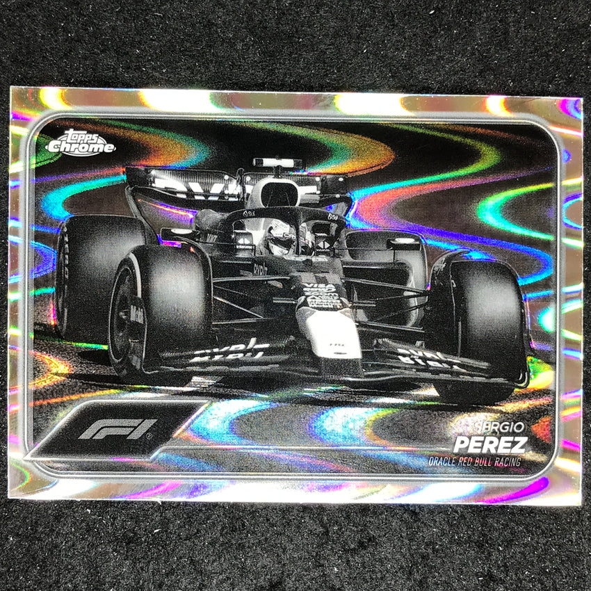 2024 Topps Chrome Formula 1 SERGIO PEREZ Black White RayWave #74