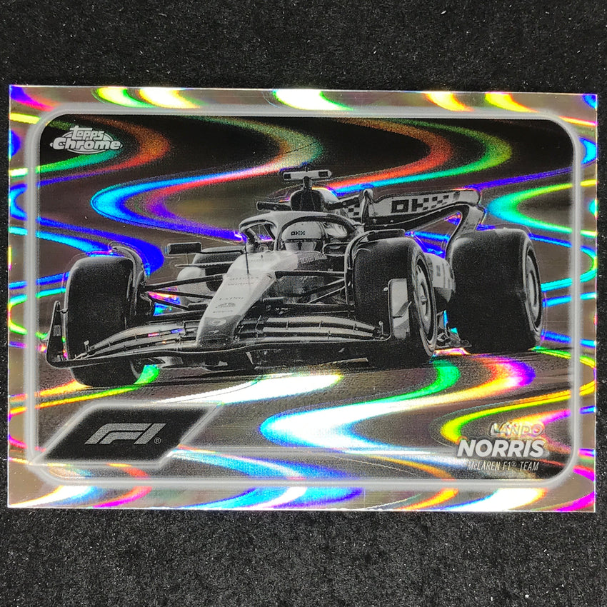 2024 Topps Chrome Formula 1 LANDO NORRIS Black White RayWave #79