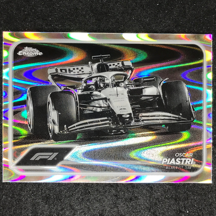 2024 Topps Chrome Formula 1 OSCAR PIASTRI Black White RayWave #80