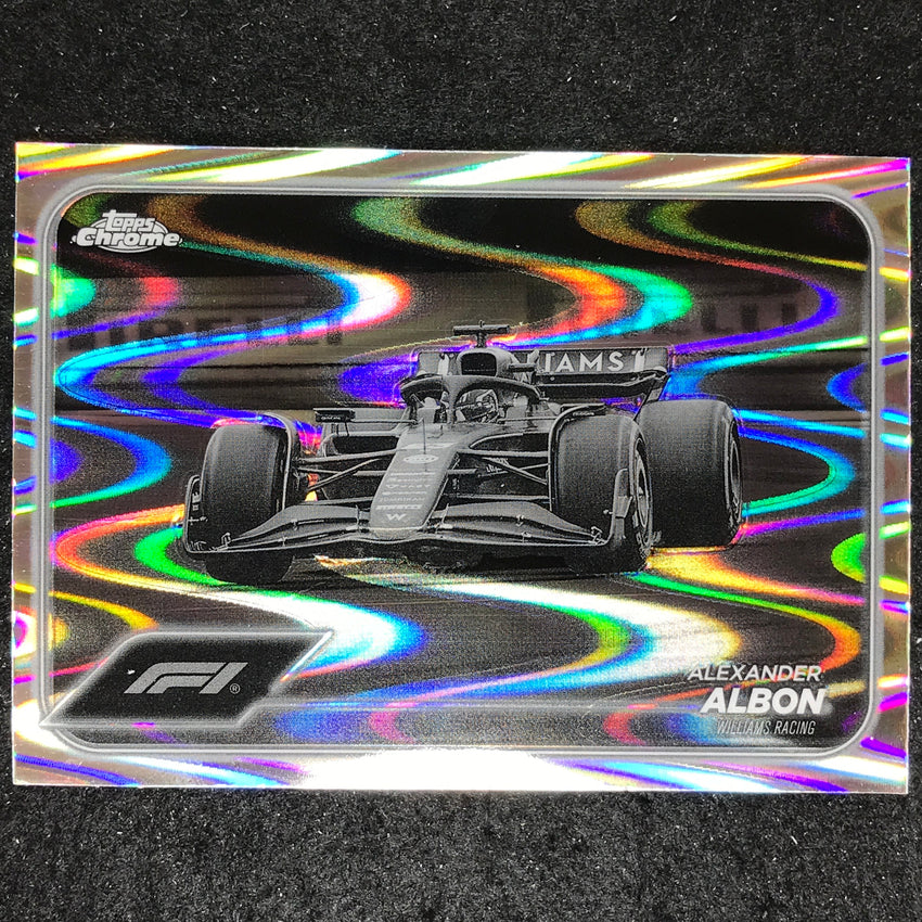2024 Topps Chrome Formula 1 ALEXANDER ALBON Black White RayWave #91