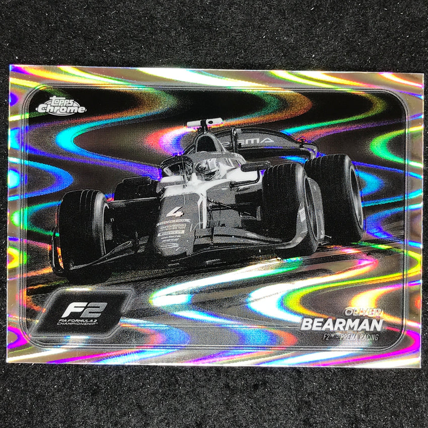 2024 Topps Chrome Formula 1 OLIVER BEARMAN Black White RayWave #93