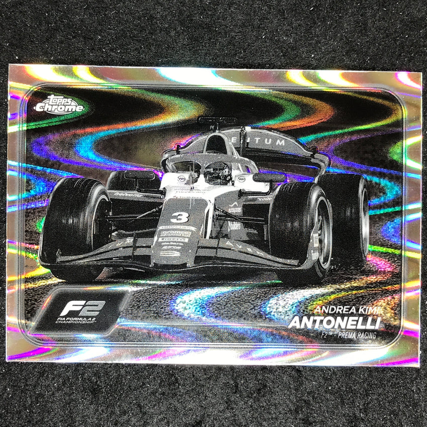 2024 Topps Chrome Formula 1 ANDREA KIMI ANTONELLI Black White RayWave #94