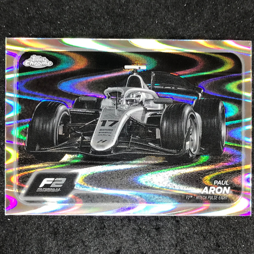 2024 Topps Chrome Formula 1 PAUL ARON Black White RayWave #103