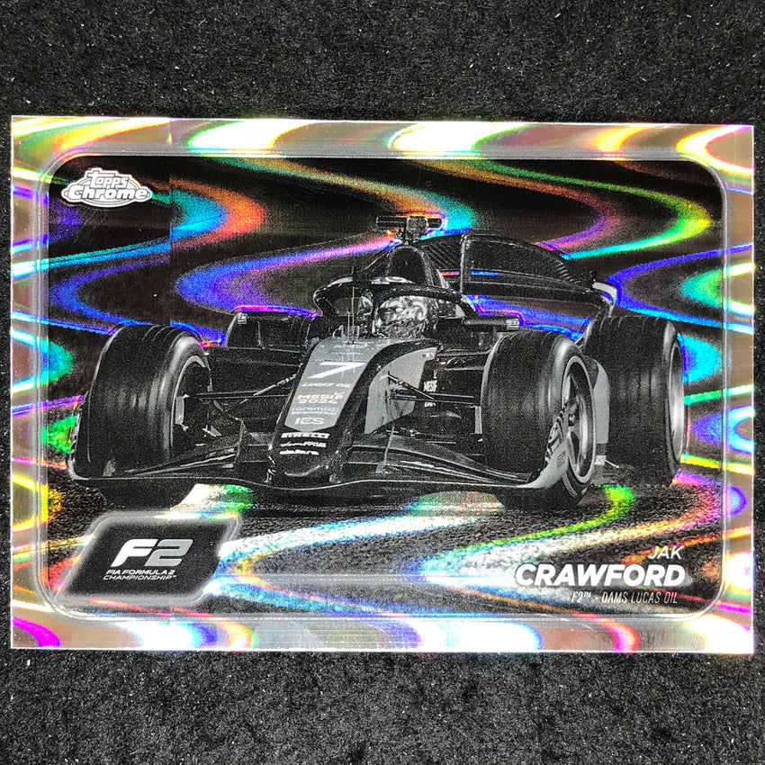 2024 Topps Chrome Formula 1 JAK CRAWFORD Black White RayWave #105