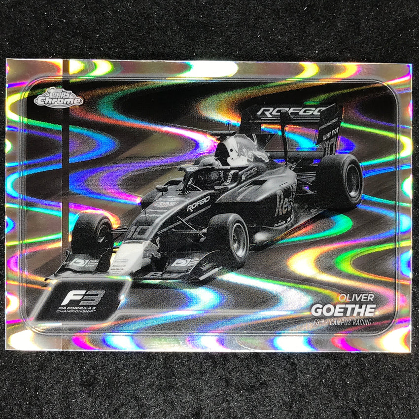 2024 Topps Chrome Formula 1 OLIVER GOETHE Black White RayWave #124