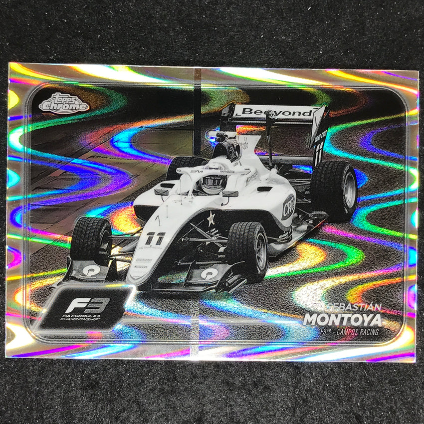 2024 Topps Chrome Formula 1 SEBASTIAN MONTOYA Black White RayWave #125