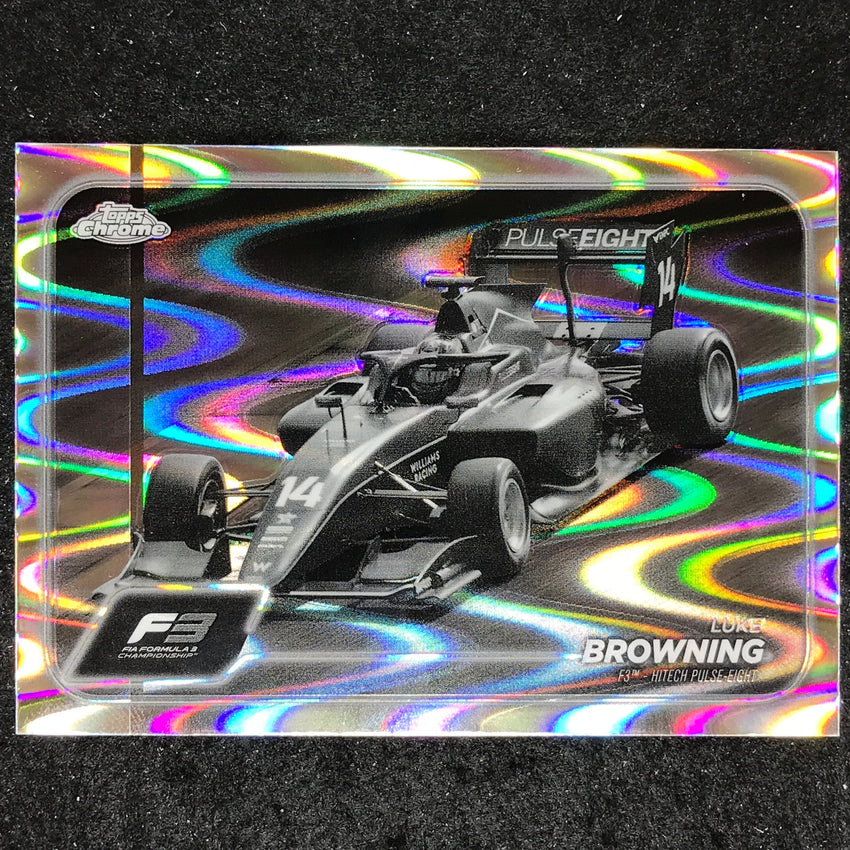 2024 Topps Chrome Formula 1 LUKE BROWNING Black White RayWave #127