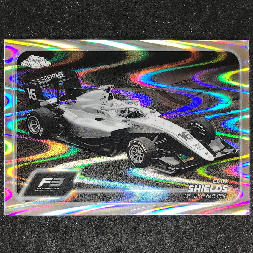 2024 Topps Chrome Formula 1 CIAN SHIELDS Black White RayWave #129