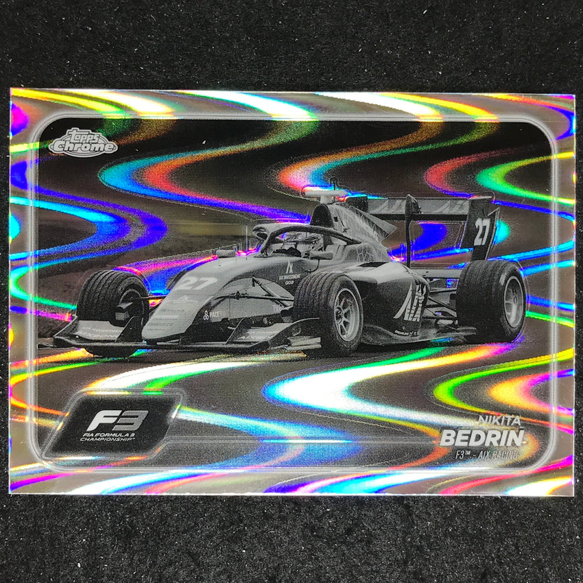 2024 Topps Chrome Formula 1 NIKITA BEDRIN Black White RayWave #140