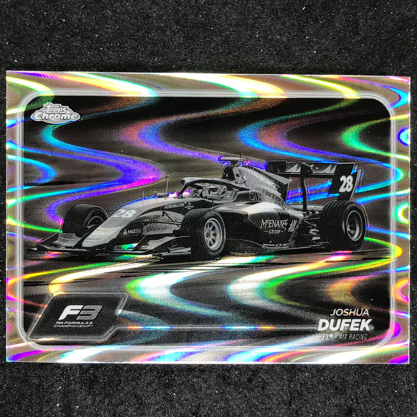 2024 Topps Chrome Formula 1 JOSHUA DUFEK Black White RayWave #141