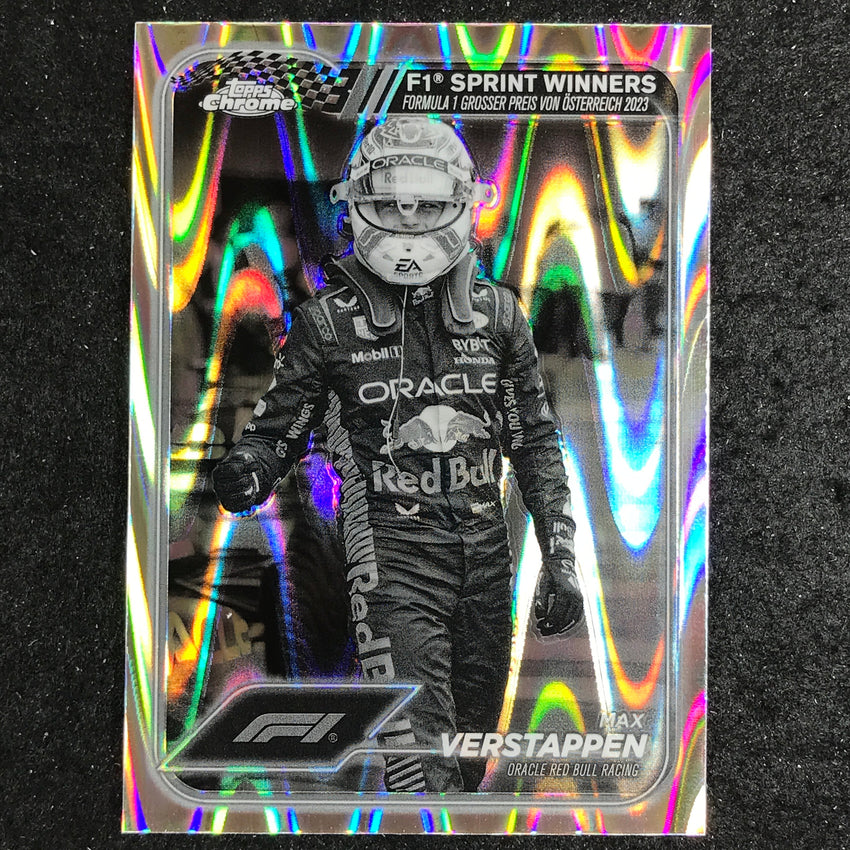 2024 Topps Chrome Formula 1 MAX VERSTAPPEN Black White RayWave #149