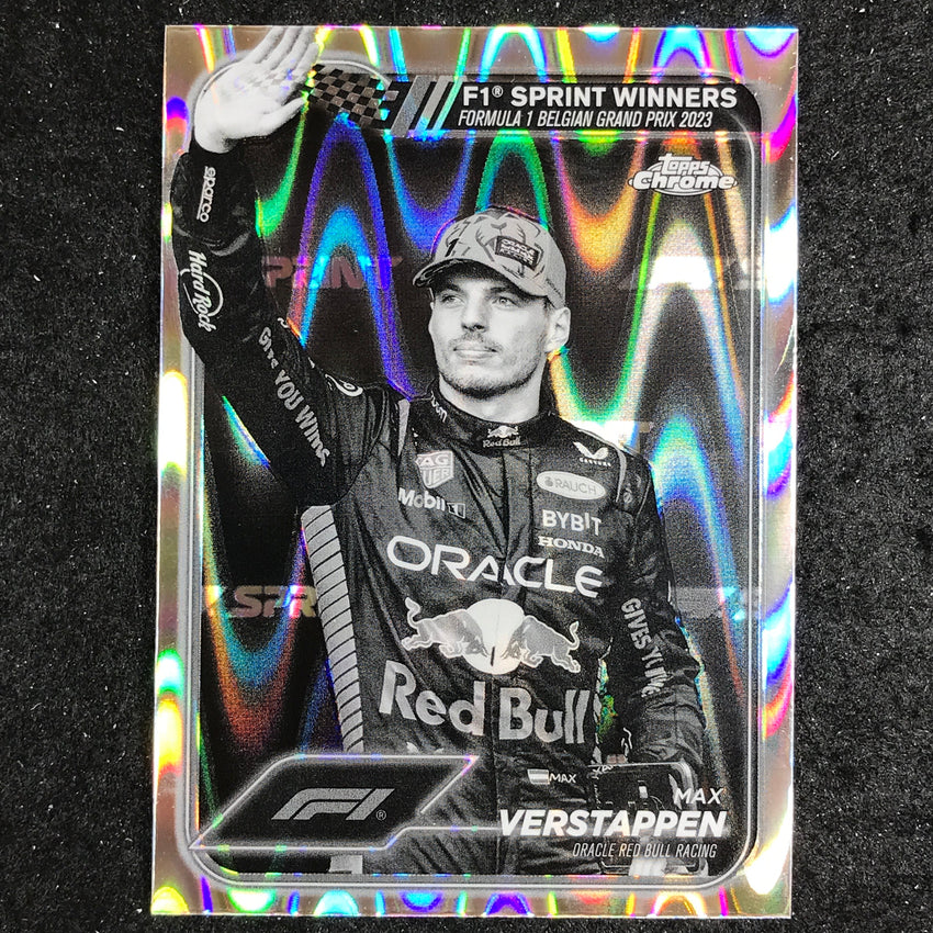 2024 Topps Chrome Formula 1 MAX VERSTAPPEN Black White RayWave #150