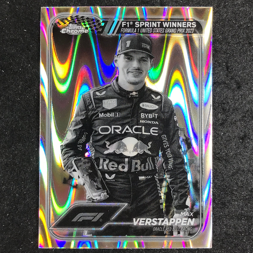 2024 Topps Chrome Formula 1 MAX VERSTAPPEN Black White RayWave #152