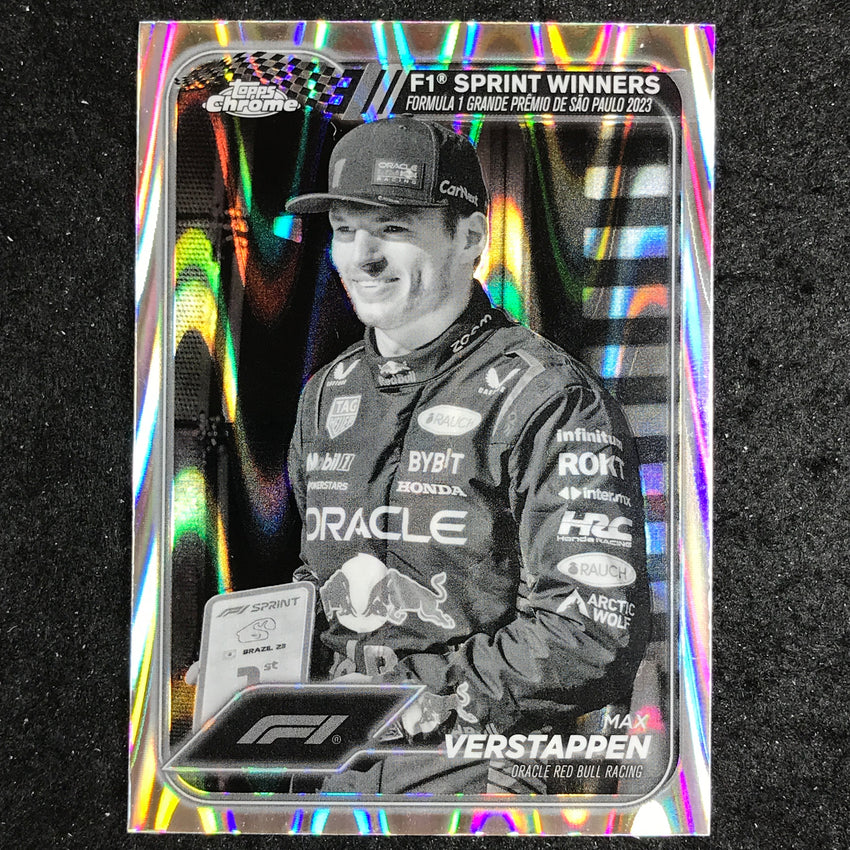 2024 Topps Chrome Formula 1 MAX VERSTAPPEN Black White RayWave #153