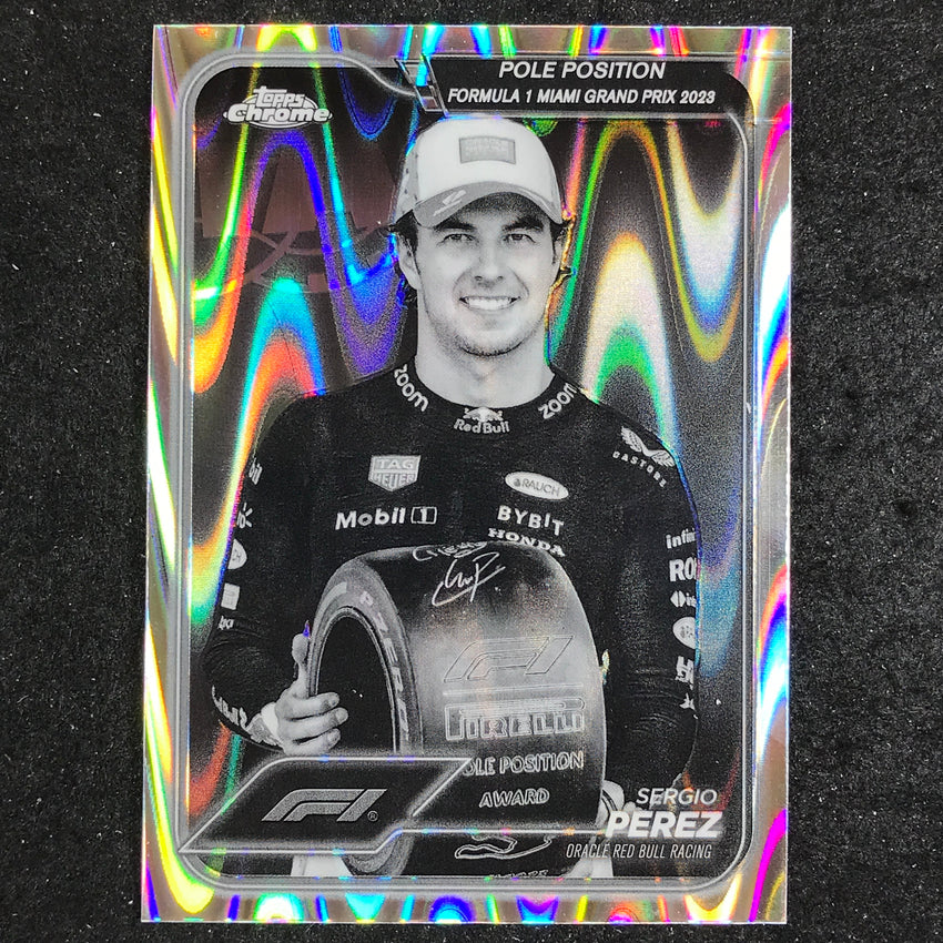 2024 Topps Chrome Formula 1 SERGIO PEREZ Black White RayWave #156