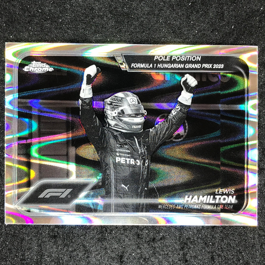 2024 Topps Chrome Formula 1 LEWIS HAMILTON Black White RayWave #158