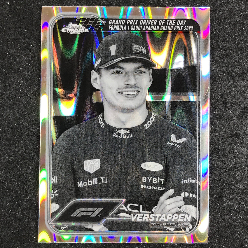 2024 Topps Chrome Formula 1 MAX VERSTAPPEN Black White RayWave #160