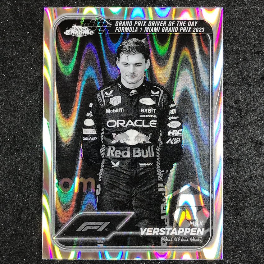 2024 Topps Chrome Formula 1 MAX VERSTAPPEN Black White RayWave #163