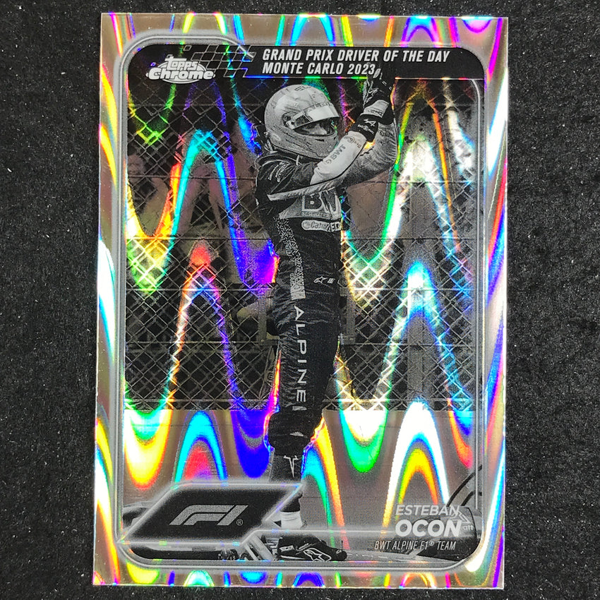 2024 Topps Chrome Formula 1 ESTEBAN OCON Black White RayWave #164