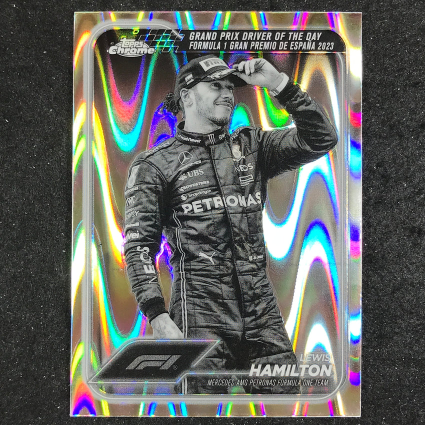 2024 Topps Chrome Formula 1 LEWIS HAMILTON Black White RayWave #165