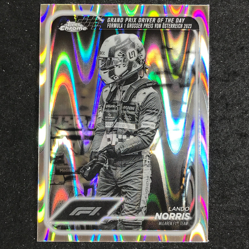 2024 Topps Chrome Formula 1 LANDO NORRIS Black White RayWave #167