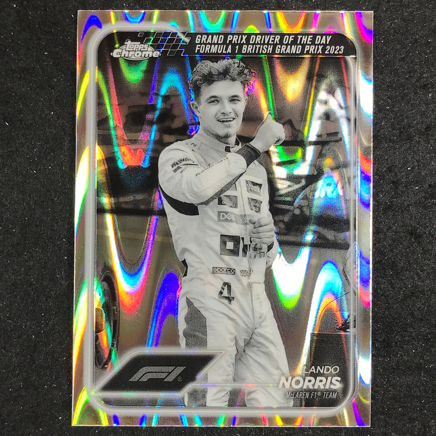 2024 Topps Chrome Formula 1 LANDO NORRIS Black White RayWave #168