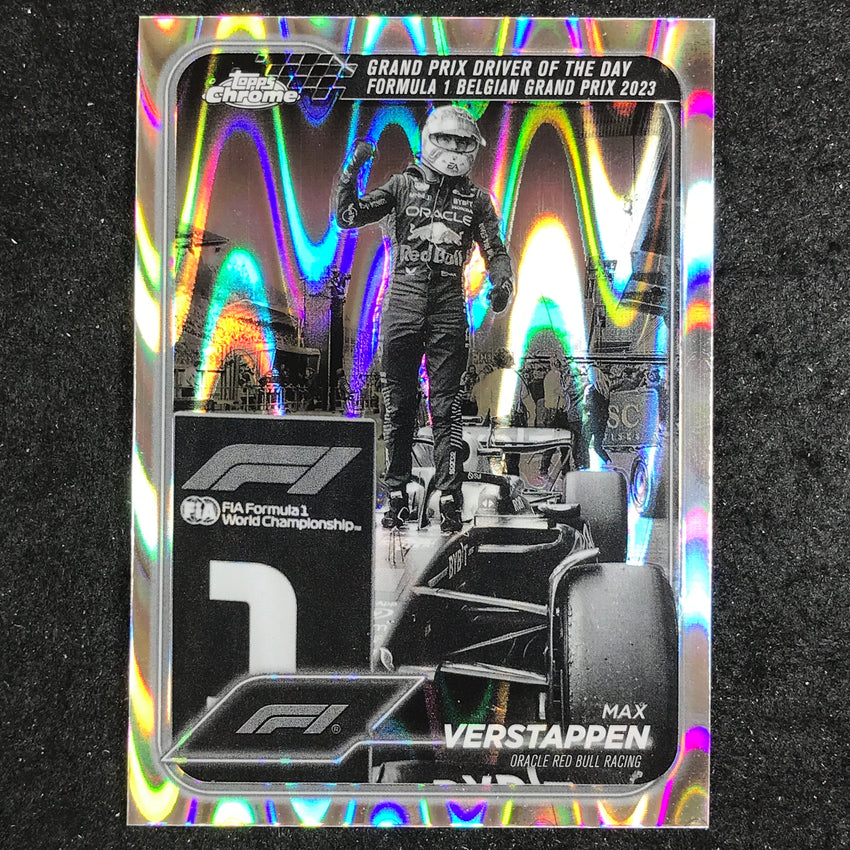 2024 Topps Chrome Formula 1 MAX VERSTAPPEN Black White RayWave #170