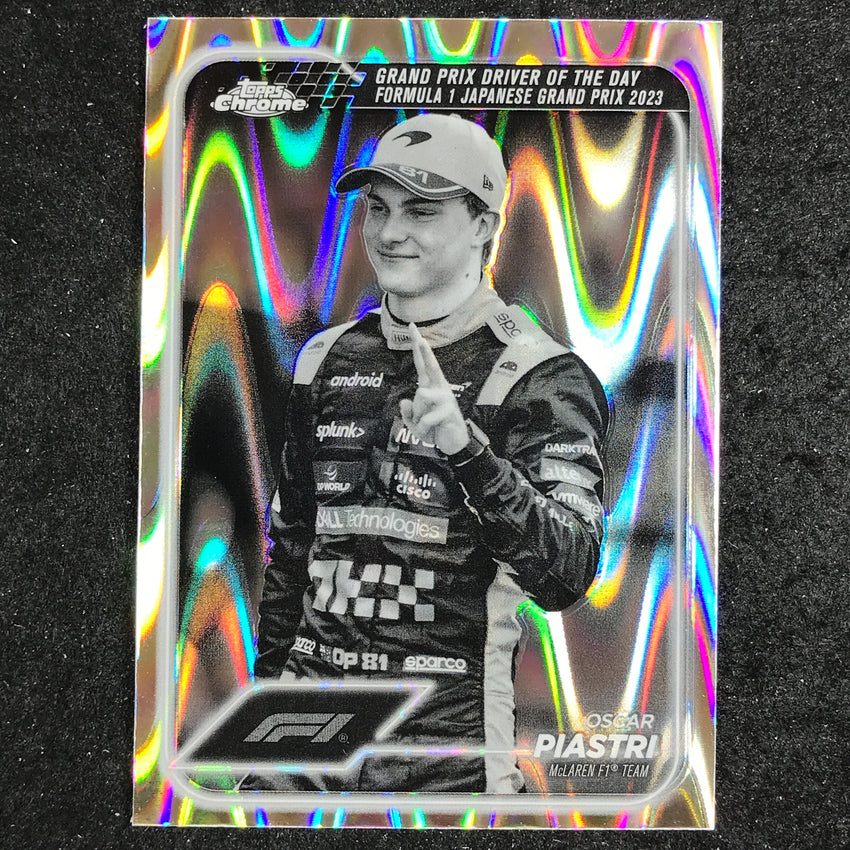 2024 Topps Chrome Formula 1 OSCAR PIASTRI Black White RayWave #174