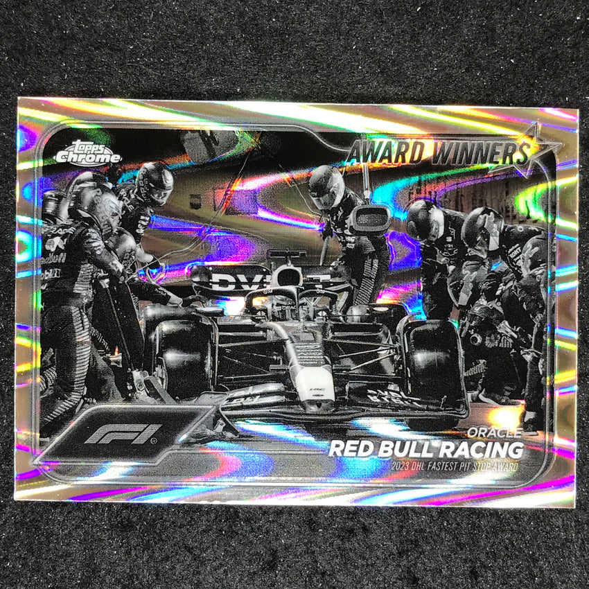 2024 Topps Chrome Formula 1 ORACLE RED BULL RACING Black White RayWave #181
