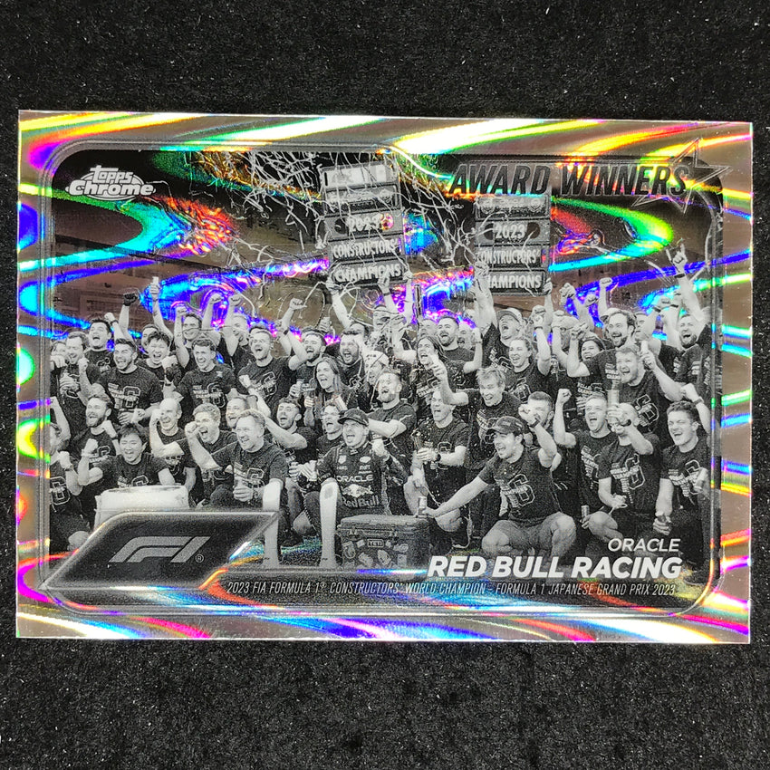 2024 Topps Chrome Formula 1 ORACLE RED BULL RACING Black White RayWave #184