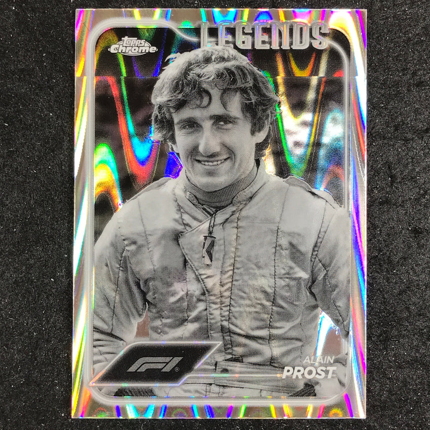 2024 Topps Chrome Formula 1 ALAIN PROST Black White RayWave #190