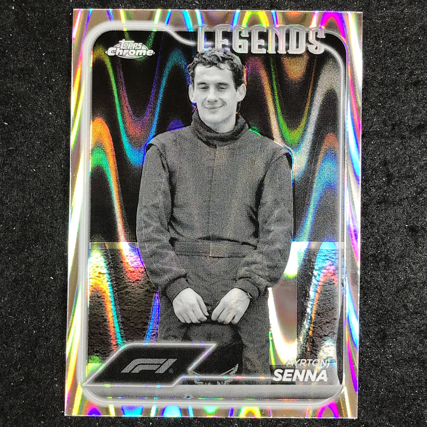 2024 Topps Chrome Formula 1 AYRTON SENNA Black White RayWave #193