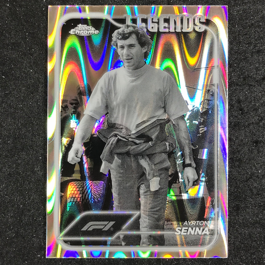 2024 Topps Chrome Formula 1 AYRTON SENNA Black White RayWave #198