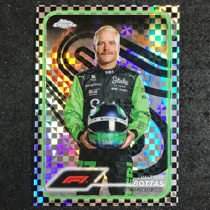 2024 Topps Chrome Formula 1 VALTTERI BOTTAS Base Checker Flag #13