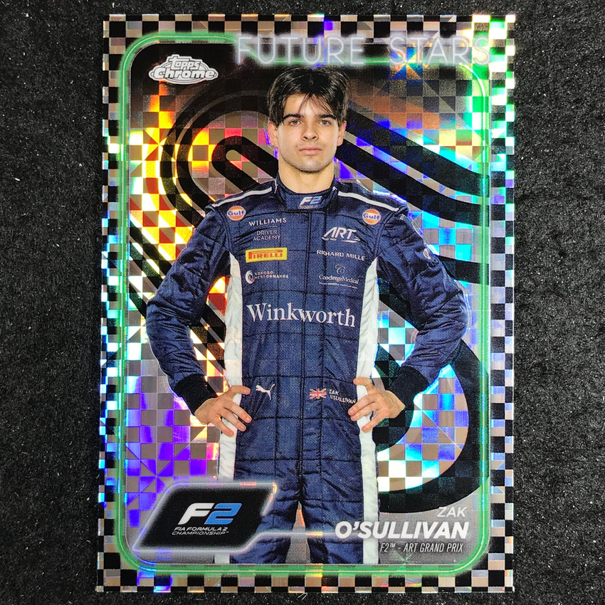 2024 Topps Chrome Formula 1 ZAK O'SULLIVAN Base Checker Flag #29