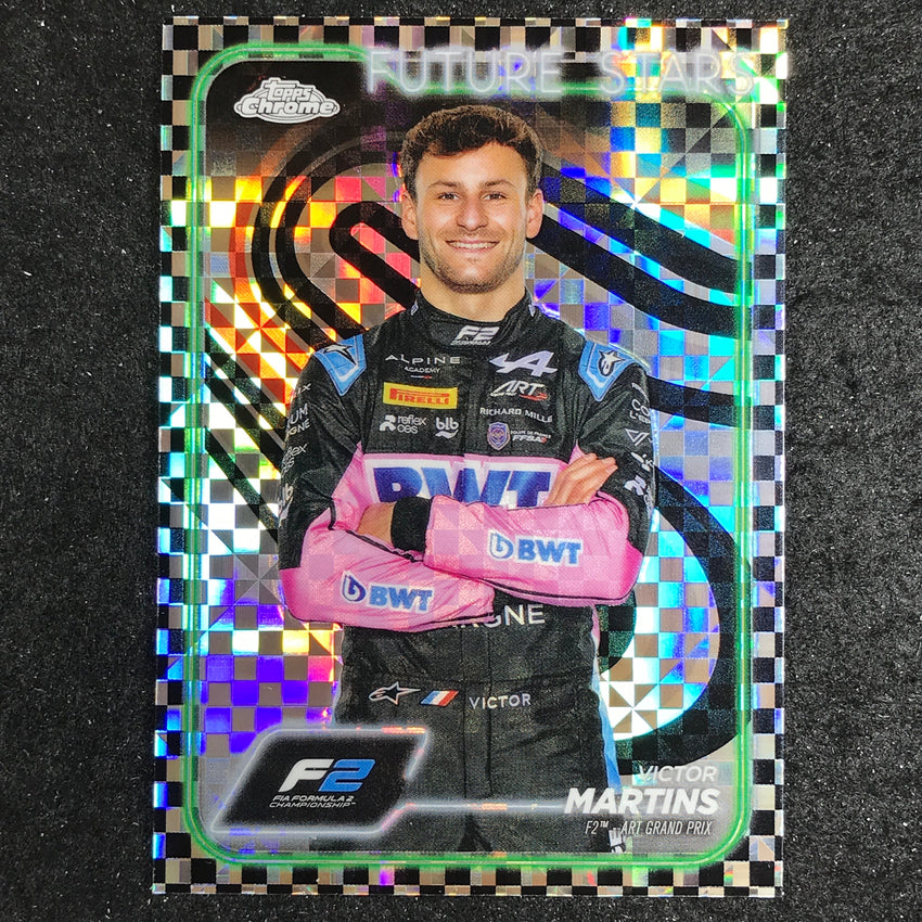 2024 Topps Chrome Formula 1 VICTOR MARTINS Base Checker Flag #30