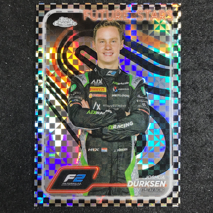 2024 Topps Chrome Formula 1 JOSHUA DURKSEN Base Checker Flag #35