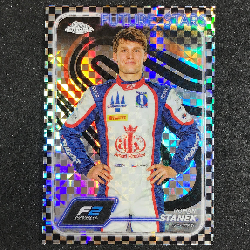 2024 Topps Chrome Formula 1 ROMAN STANEK Base Checker Flag #38