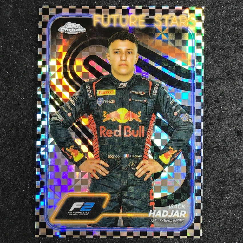 2024 Topps Chrome Formula 1 ISACK HADJAR Base Checker Flag #41