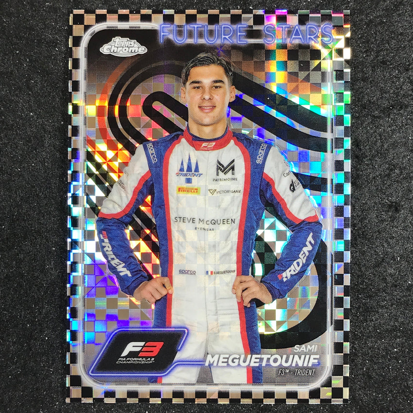 2024 Topps Chrome Formula 1 SAMI MEGUETOUNIF Base Checker Flag #47