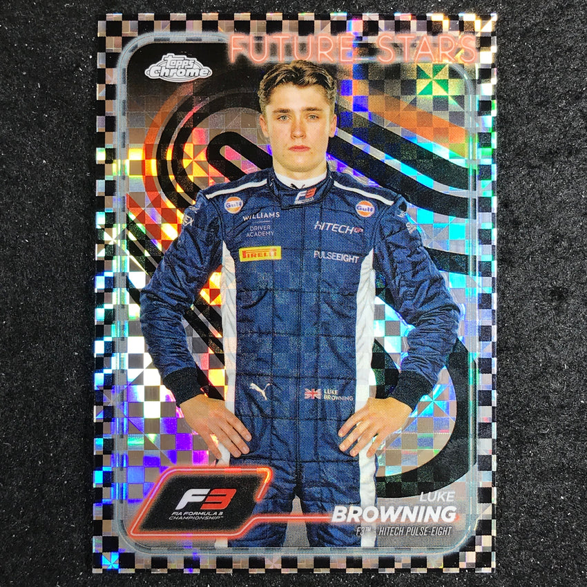 2024 Topps Chrome Formula 1 LUKE BROWNING Base Checker Flag #55