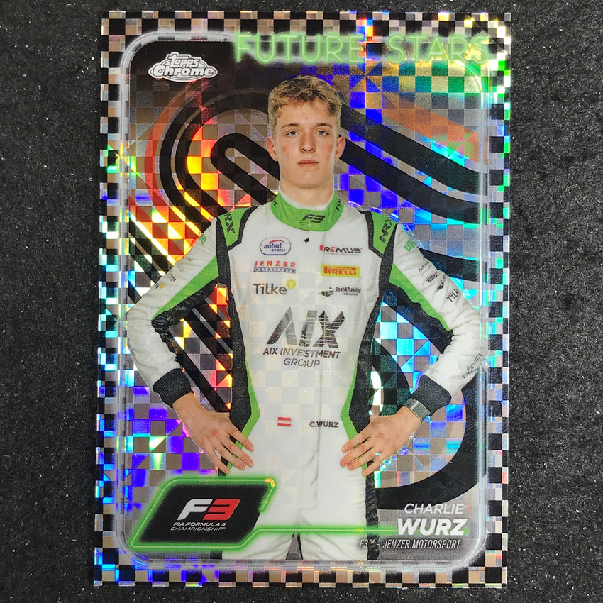 2024 Topps Chrome Formula 1 CHARLIE WURZ Base Checker Flag #58