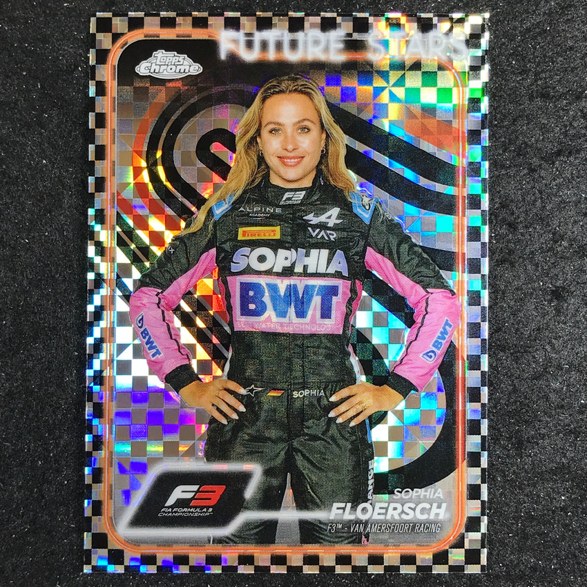 2024 Topps Chrome Formula 1 SOPHIA FLOERSCH Base Checker Flag #62