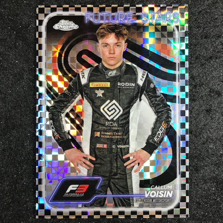 2024 Topps Chrome Formula 1 CALLUM VOISIN Base Checker Flag #70