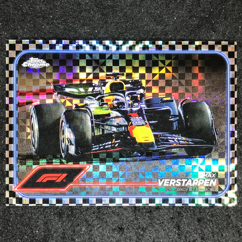 2024 Topps Chrome Formula 1 MAX VERSTAPPEN Base Checker Flag #73